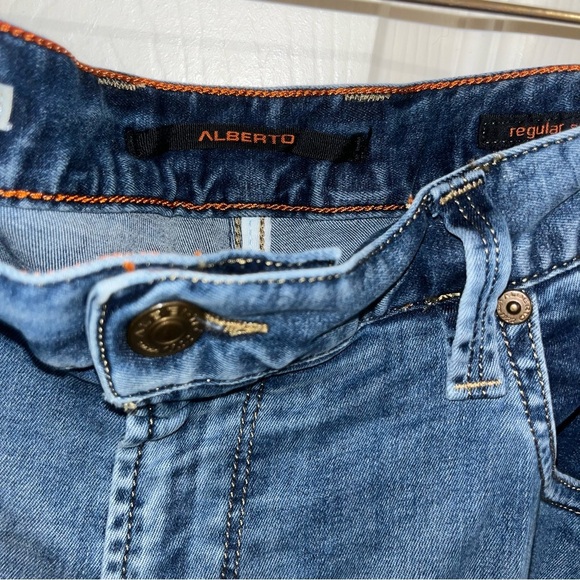 Alberto Luxury T400 Regular Slim Fit Jeans Light Tencel Denim 36 x 34 like new - Picture 7 of 10